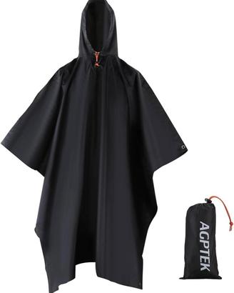 Poncho Impermeabile AGPTEK con Cappuccio e Sacca