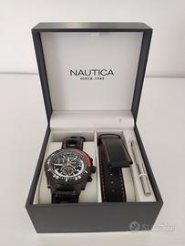Orologio cronografo uomo Nautica box set black A17