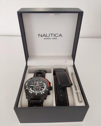 Orologio cronografo uomo Nautica box set black A17