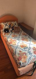 Letto singolo Flou con contenitore