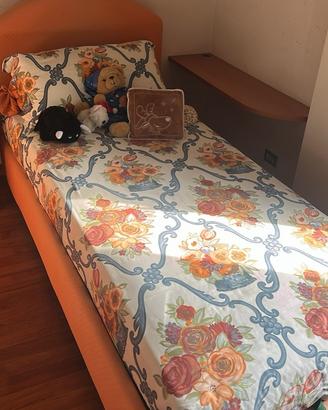 Letto singolo Flou con contenitore