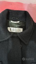 cappotto nero in lana 55% Marella