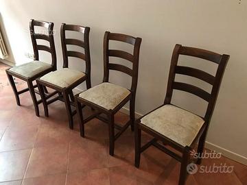 4 Sedie in noce