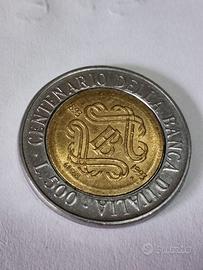 500 lire centenario della banca d'Italia