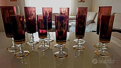 12  Bicchieri vintage anni 30 