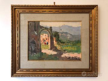Dipinto a olio paesaggio artista G. Martini