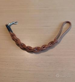 guinzaglio manigliotto in pelle intrecciata 