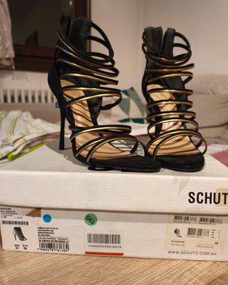 Sandali Schutz nero oro S020420195