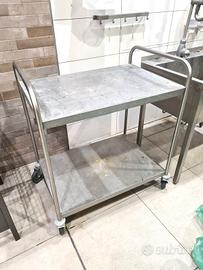 carrello inox per trasporto vivande usato