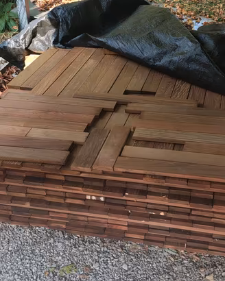 Tavole in legno di Ipe 155*90*19, come nuove