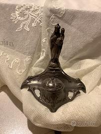 Calamaio vintage  con statuetta Madonna con Bambin