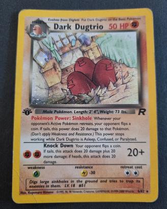 pokemon dark dugtrio 6/82 1a edizione ita holo