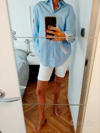 Pantaloncini Zara in gabardine bianco – Taglia M