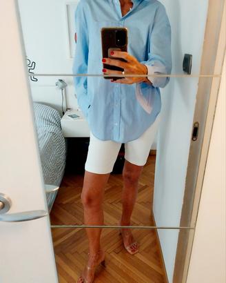 Pantaloncini Zara in gabardine bianco – Taglia M