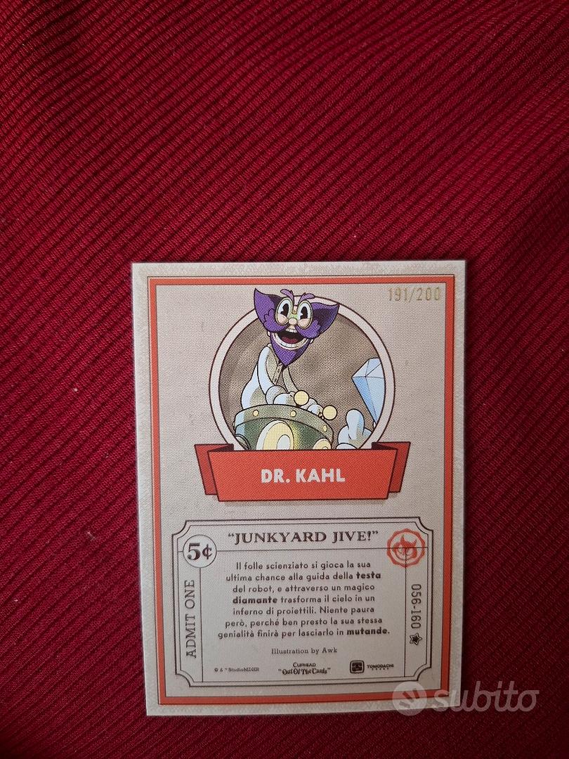 Carta Cuphead Kahl numerata 191/250 Collezionismo In vendita