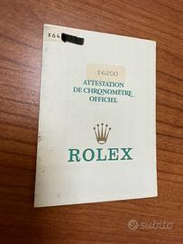 Garanzia Rolex Datejust 16200