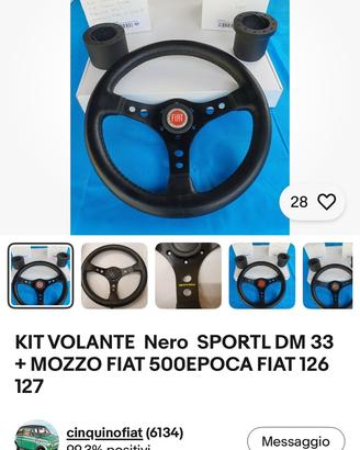 Volantintino sportivo fiat 500/126