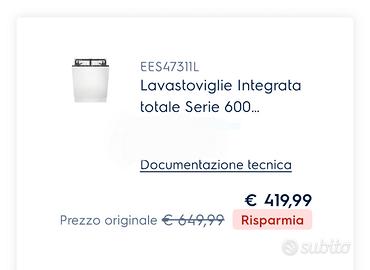 lavastoviglie Electrolux EES47311L 