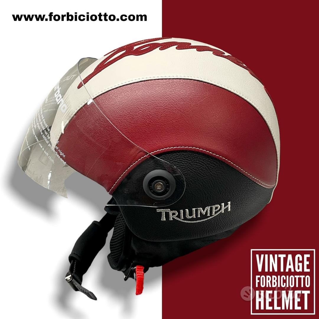 Subito FORBICIOTTO CASCHI PERSONALIZZATI Casco in pelle Vintage personalizzato Triumph retr Accessori Moto In vendita a Palermo