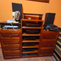 mobile stereo con cassettiera 