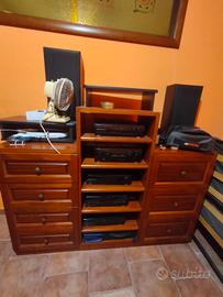 mobile stereo con cassettiera 