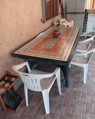 Tavolo Grand Soleil + tavolo tondo 