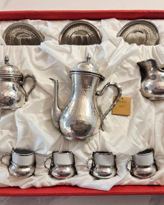 Set caffettiera e tazzine in Peltro 95%