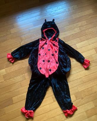Costume coccinella bambina taglia 3/4 anni