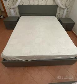 Letto a cassettone Grigio