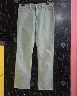 Jeans Levi's 511 Slim W33 L32 Verde Salvia Uomo