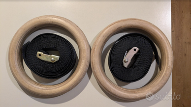 Anelli cross training in legno Decathlon