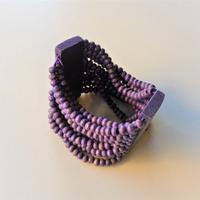 Bracciale elastico in legno viola