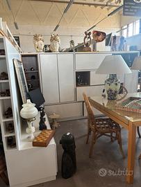 Parete libreria in legno