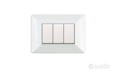 ELETTROCANALI - SE9803WH Placca Easy 3 moduli bian