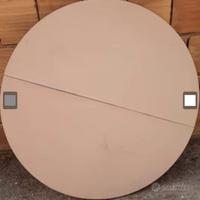 Tavolo rotondo allungabile in legno chiaro o scuro