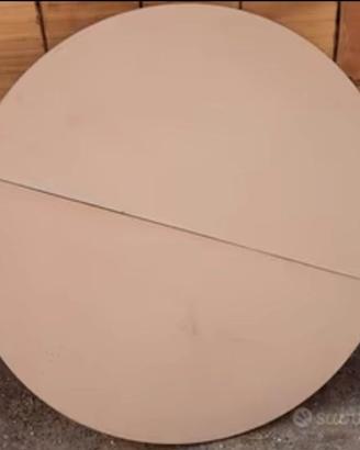 Tavolo rotondo allungabile in legno chiaro o scuro