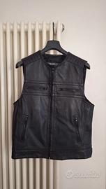 Gilet in pelle nera XL