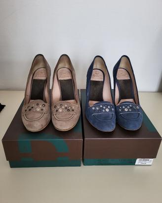 Scarpa comoda blu con tacco + scarpa omaggio