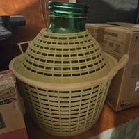 DAMIGIANA IN VETRO A BOCCA LARGA