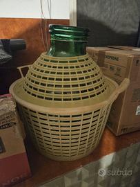 DAMIGIANA IN VETRO A BOCCA LARGA