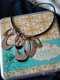 collier acciaio Fossil