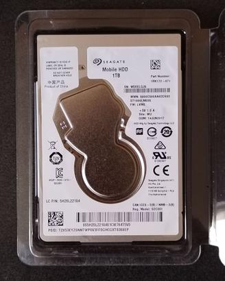 Hard disk Seagate 1Tb 2,5 USB 3.2 autoalimentato