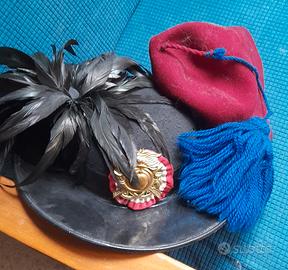 cappello da bersagliere  con piumotto e fez  tg 57
