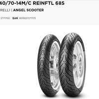 coppia pneumatici Pirelli 120/70/15 -140/70/14