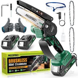 MOTOSEGA A BATTERIA 6 PILLICI 2 BATTERIE 2000MAH