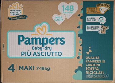 pannolini pampers baby-dry taglia 4 maxi 7-18kg