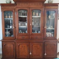 Credenza/vetrina classica in legno massello