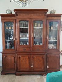 Credenza/vetrina classica in legno massello
