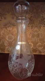 bottiglia con tappo di cristallo vintage 