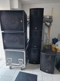 Impianto Audio Professionale con amplificatori